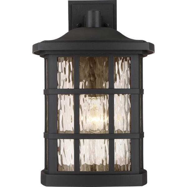 Quoizel Stonington 17-in H Matte Black LED Outdoor Wall Light Quoizel Stonington 17-in H Matte Black LED Outdoor Wall Light