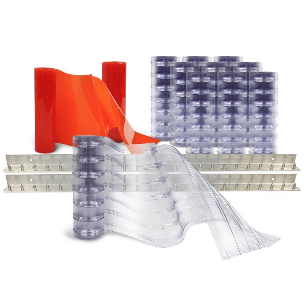 Scratch-Guard 8 ft. x 8 ft. PVC Strip Door Kit