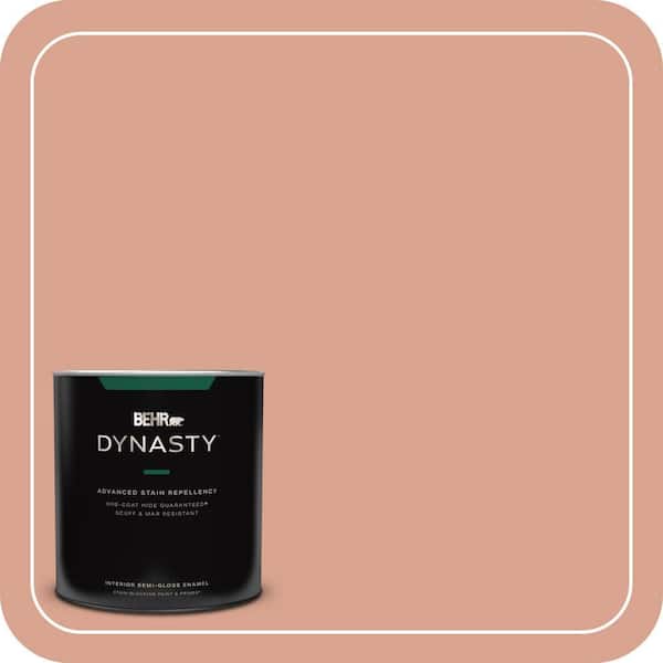 BEHR DYNASTY 1 qt. Home Decorators Collection #HDC-CT-13 Apricotta Semi-Gloss Enamel Interior Stain-Blocking Paint & Primer