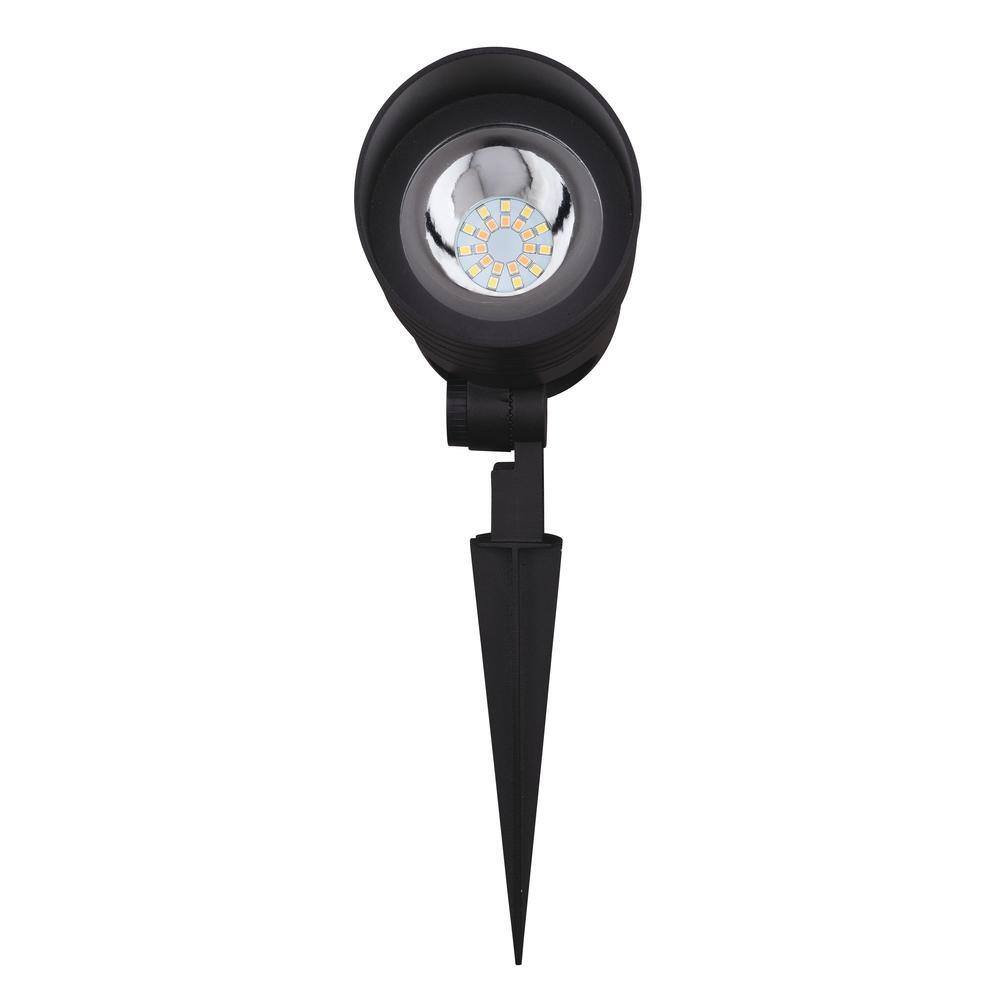 Black Aluminum Low-Voltage Outdoor LED Flood Light