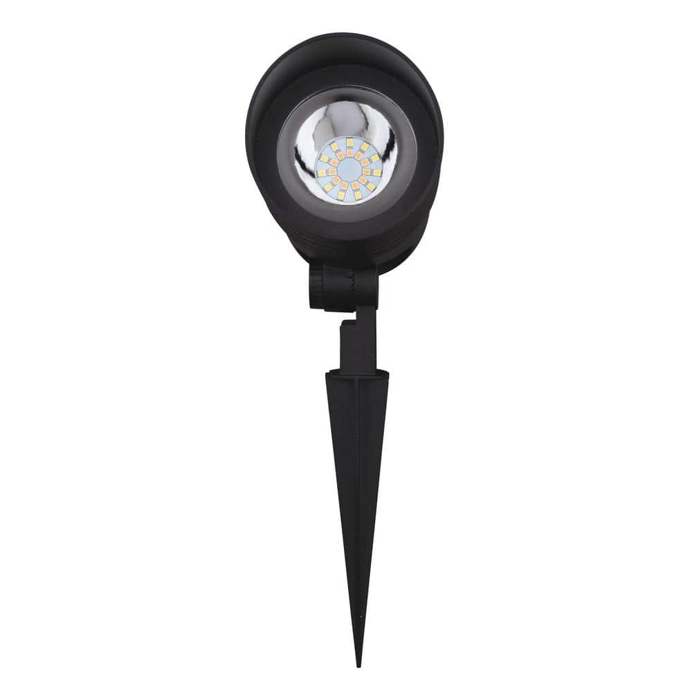 Black Aluminum Low-Voltage Outdoor LED Flood Light