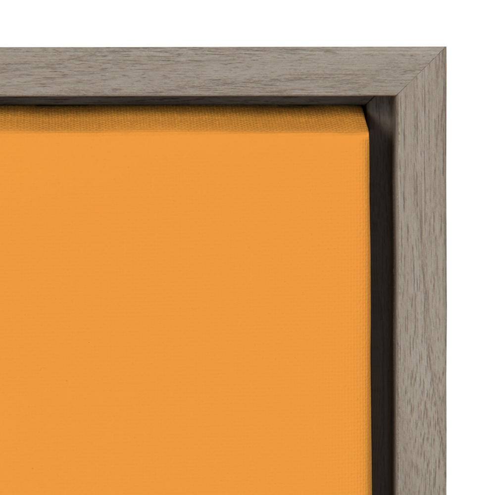 Springtime Fierceness Abstract Portrait Canvas with Gray Frame