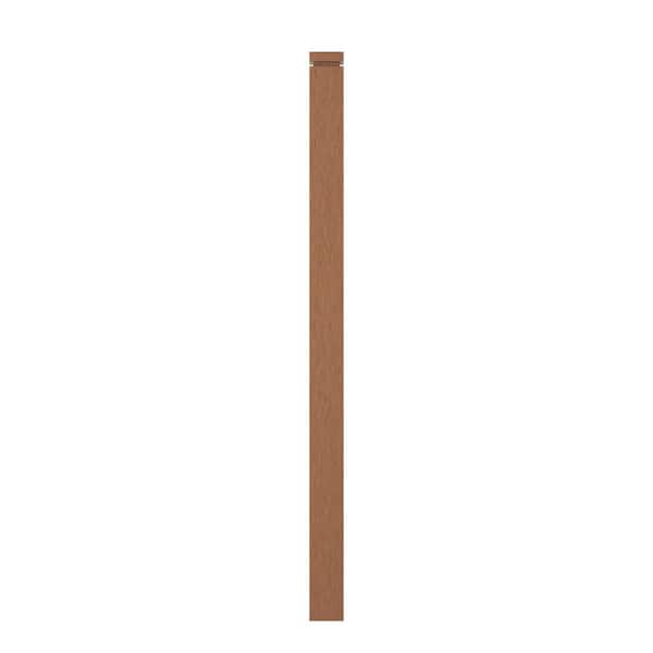 3.5 in. D x 3.5 in. W x 58 in. H  Unfinished White Oak Wood Square Newel