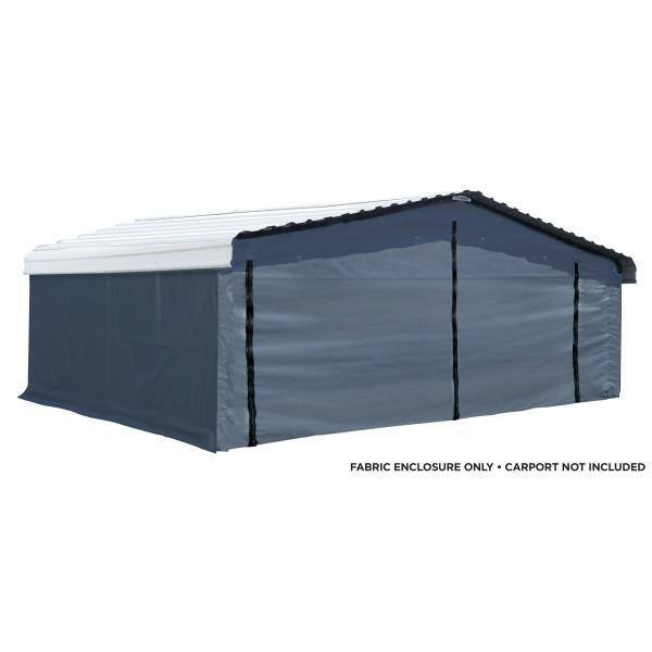 Arrow 20 Ft X 20 Ft Fabric Carport Enclosure Kit 10183 The Home Depot
