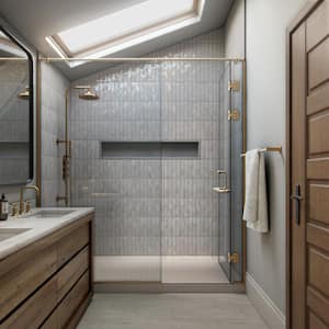 Artistic Reflections Rain 2 in. x 10 in. Glazed Ceramic Undulated Wall Tile (5.24 sq. ft./case)