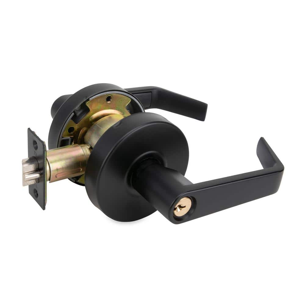 LSV Saturn Series Standard Duty Matte Black Grade 2 Commercial Cylindrical Classroom Door Handle with Lock price history on PriceWatchPro