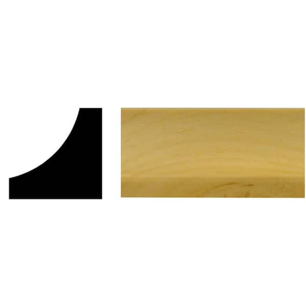 . 75 in. D x. 75 in. W x 96 in. L Unfinished Pine Wood Quarter Round Moulding