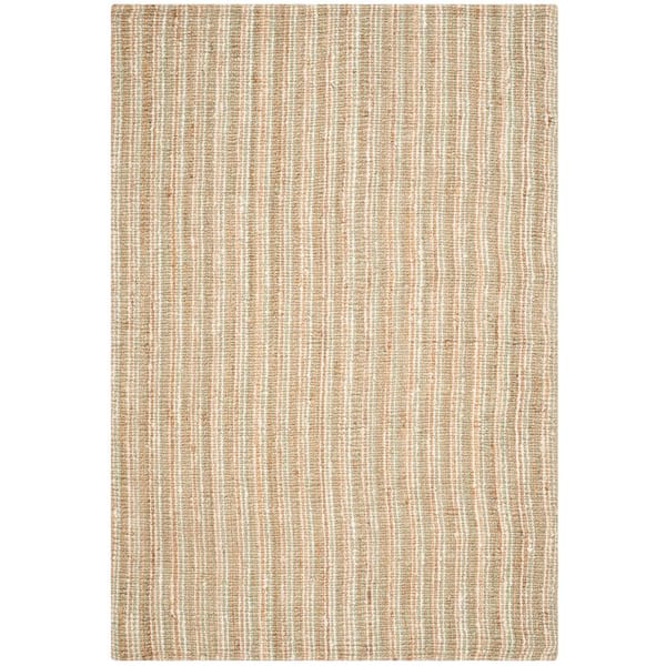 Natural Fiber Sage/Natural 9 ft. x 12 ft. Woven Crosstitch Area Rug