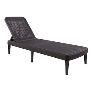 Tahiti Brown Rattan Outdoor Chaise Lounge