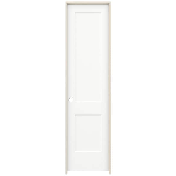 JELD-WEN 24 in. x 96 in. Monroe White Painted Right-Hand Smooth Solid Core Molded Composite MDF Single Prehung Interior Door