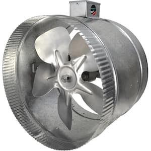10 in. 2-Speed Inductor Inline Duct Fan with Electrical Box