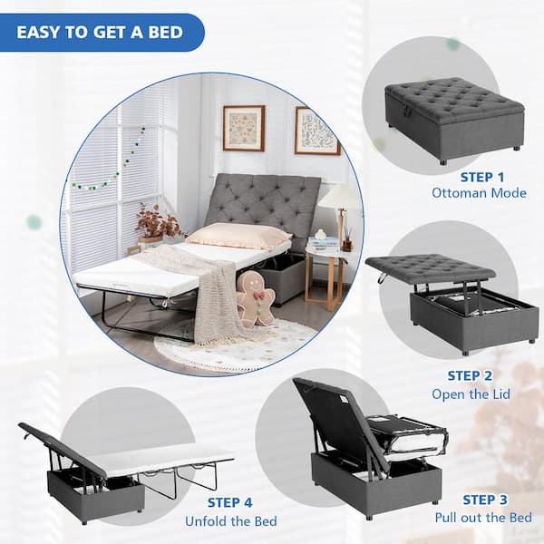 Ottoman fold out bed discount