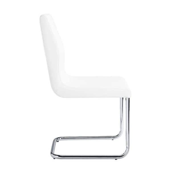 White cantilever 2024 dining chairs