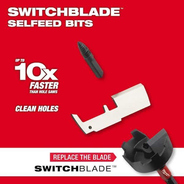 ストア Milwaukee 48-25-5143 Switchblade Selfeed Bit 2-1/4 | www