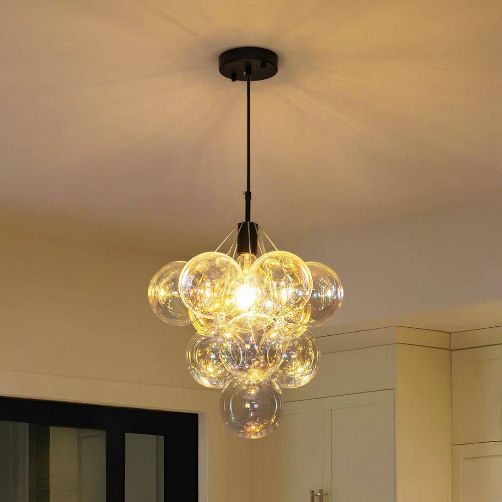 GoYeel Bublume 1-Light Black Modern Colored Glass Bubble