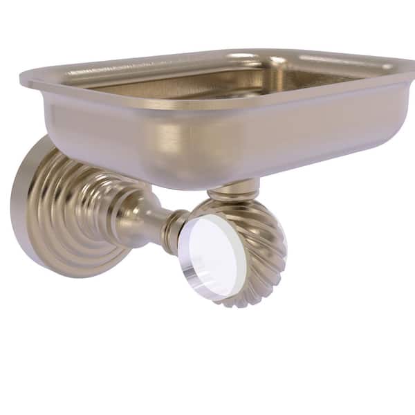 Allied Brass Pacific Grove Wall Mounted Soap Dish Holder with Twisted Accents in Antique Pewter