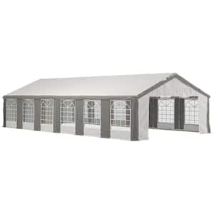 20 ft. x 40 ft. White and Gray Removable Canopy Tent for Parties, Wedding, Outdoor Events, BBQ