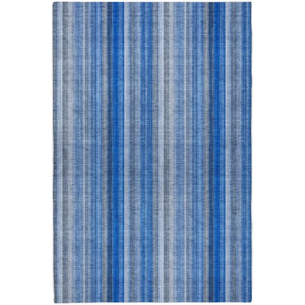 Dream Shag Premium Machine Washable Abstract ADS543 Blue 3 ft. x 5 ft. Area Rug