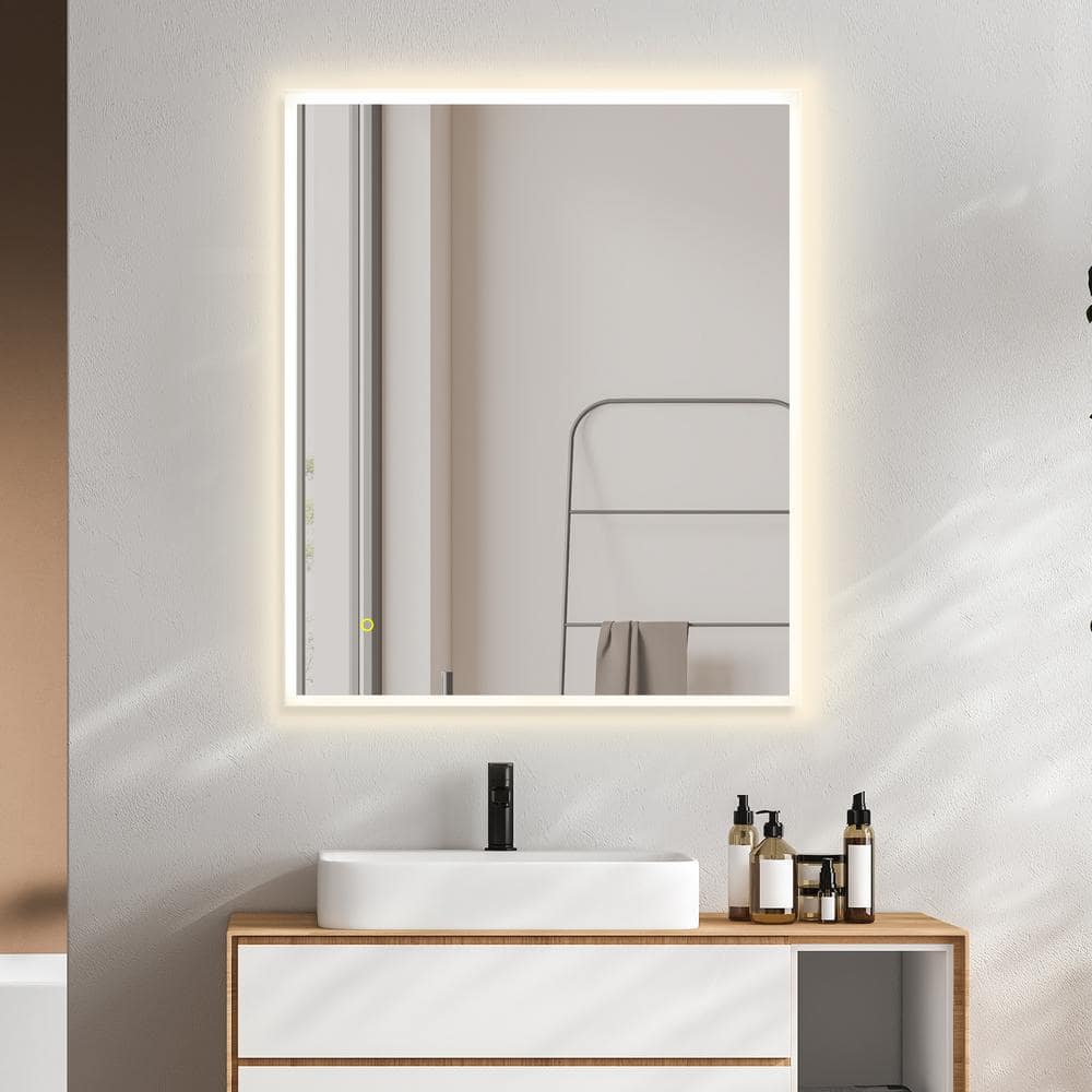 36" x 30" Frameless LED Vanity Mirror with Anti-Fog Technology