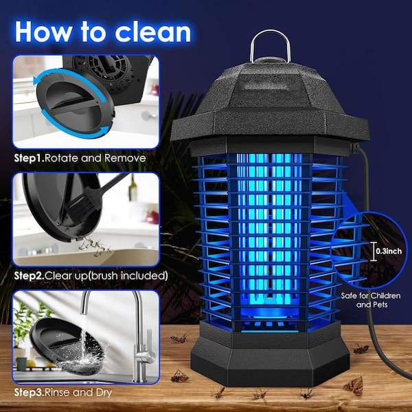 MOSQUITO KILLER (JET BLACK) カスタムボーダレス Oyezvary 15-Watt Electric Outdoor Mosquito Killer, Bug Zapper