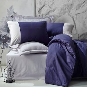 Midnight Thoughts Duvet Cover Set : Dark Blue, 1-Duvet Cover, 1-Fitted Sheet and 2-Pillowcases - Iron Safe