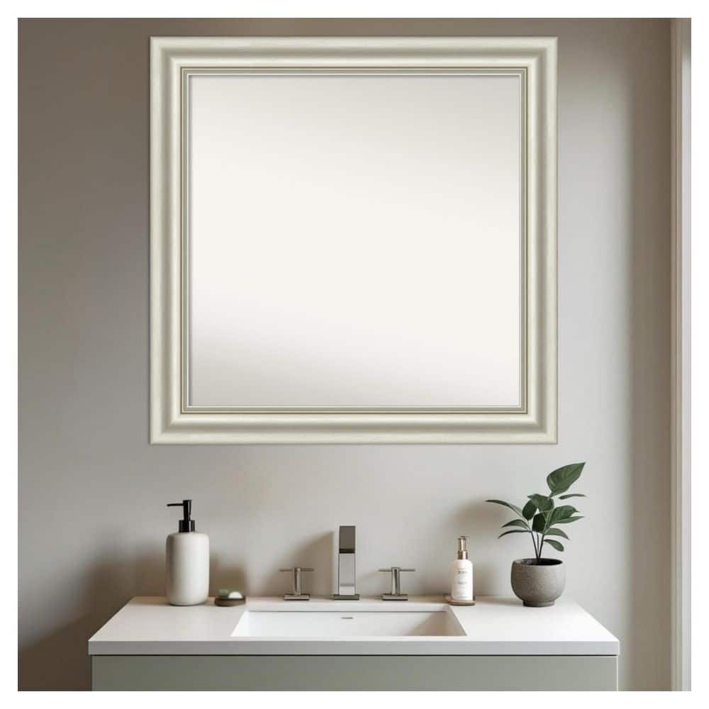 Sophia Silver 31.5 in. x 31.5 in. Non-Beveled Traditional Square Framed Bathroom Wall Mirror price history on PriceWatchPro