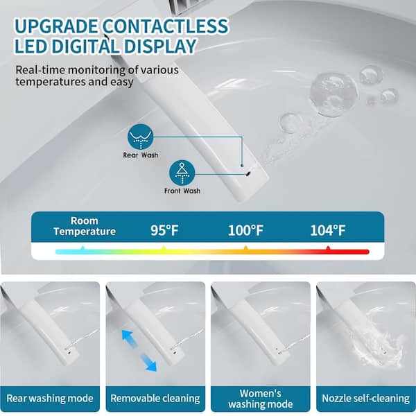 UPIKER 12-in-1 Smart Toilet with Heated Seat, Auto Flush, and Night Light