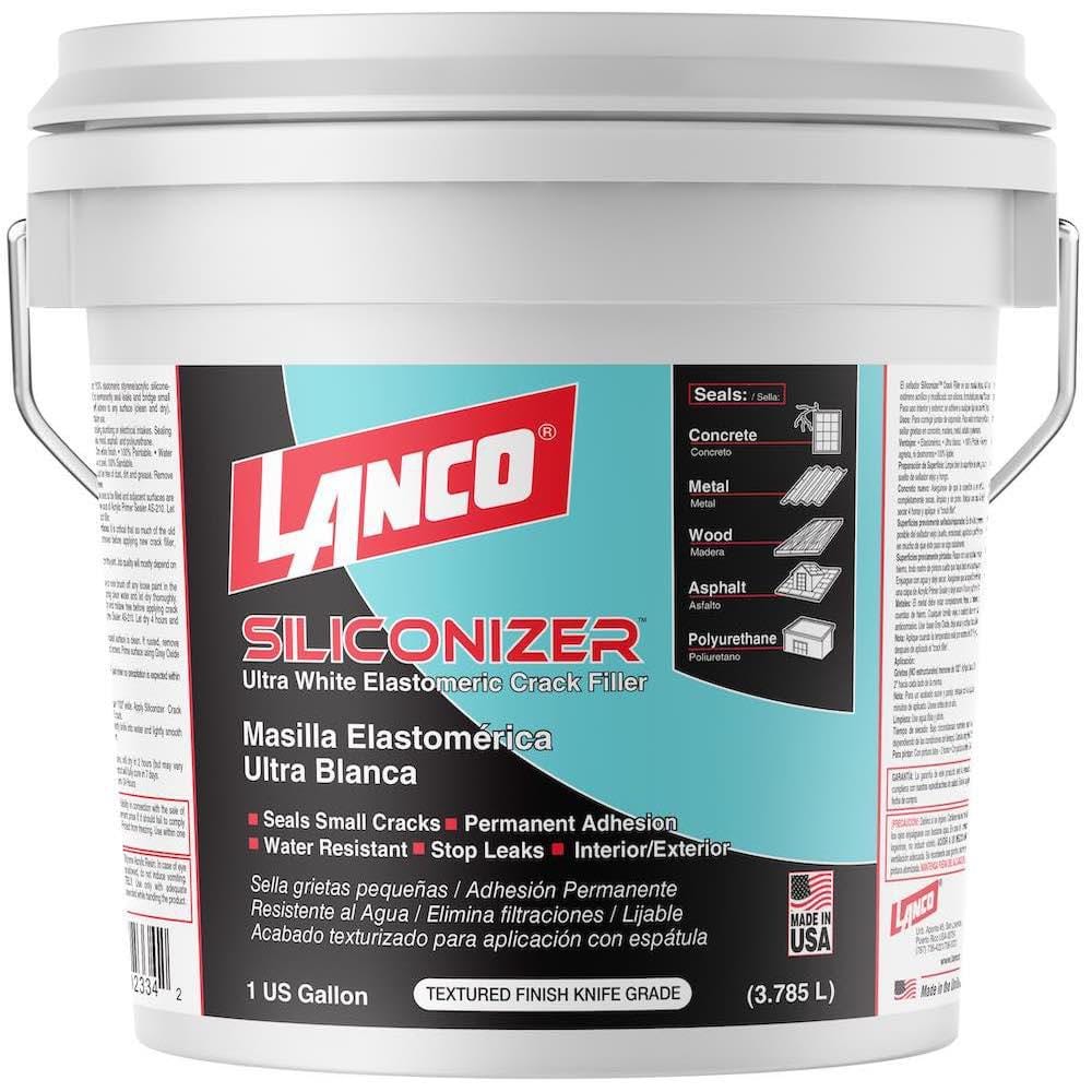 Lanco Siliconizer 1 Gal. White Elastomeric Textured Knife-Grade