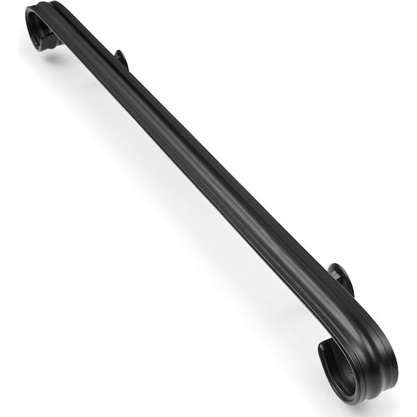 4 Ft Wrought Iron Stair Rail Grab Bar Kit Matte Black Finish for Indoor Outdoor Use