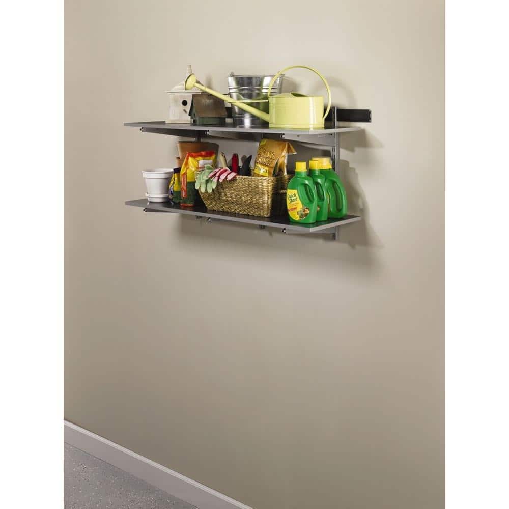 Rubbermaid 4 ft. Satin Nickel Wire Shelf