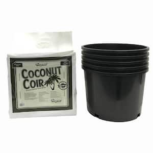 5 Gal. Nursery Pots with Coir Coco Grow Media (5-Pack)
