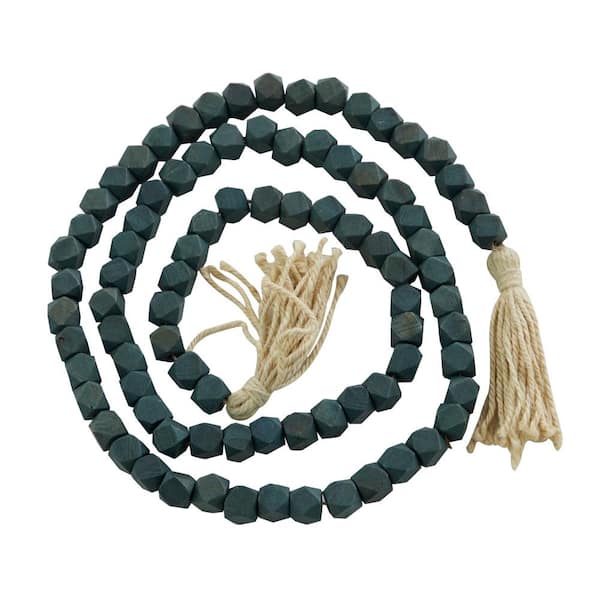 Image of WELCOME TASSEL - BROWN  Wood beads diy, Wood bead garland, Beaded  garland