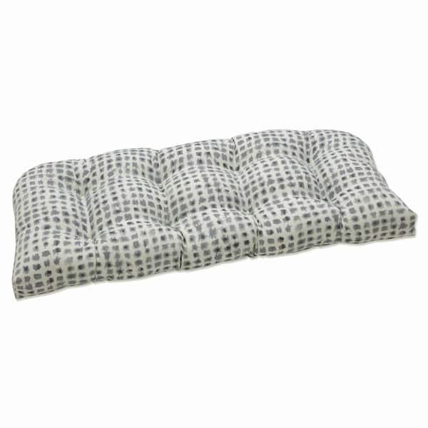 Pillow Perfect Novelty Rectangular Outdoor Bench Cushion in Gray