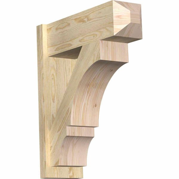 Ekena Millwork 8 in. x 28 in. x 24 in. Balboa Craftsman Rough Sawn Douglas Fir Outlooker