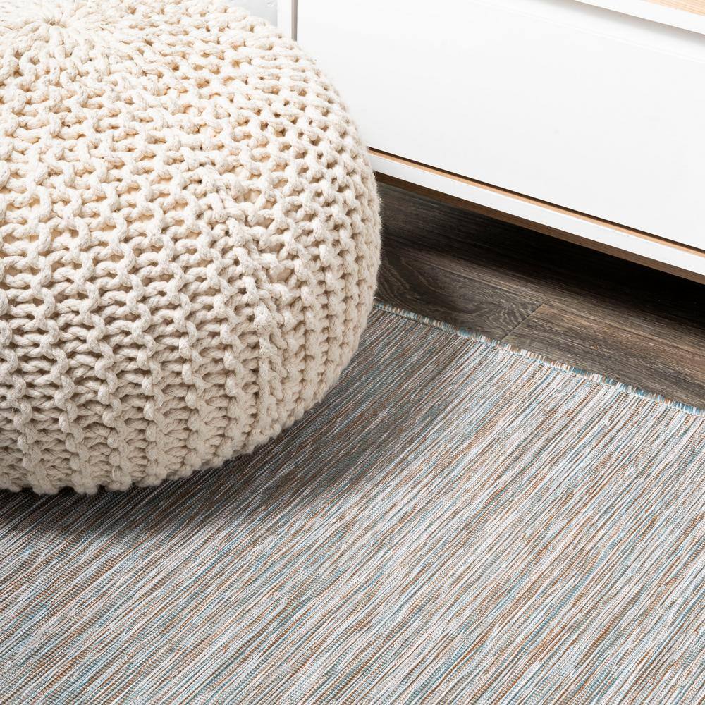 Ethan Gray Synthetic Flatweave Indoor Outdoor Area Rug