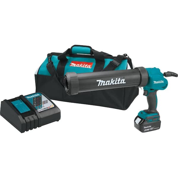 Makita 18V LXT Lithium-Ion 29 oz. Cordless Caulk and Adhesive Kit with (1) 5.0Ah Battery, Rapid Charger, and Tool Bag