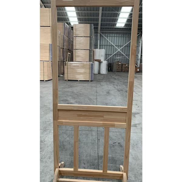 Shaker 32 in. x 80 in. Unfinished Wood Hinged Screen Door