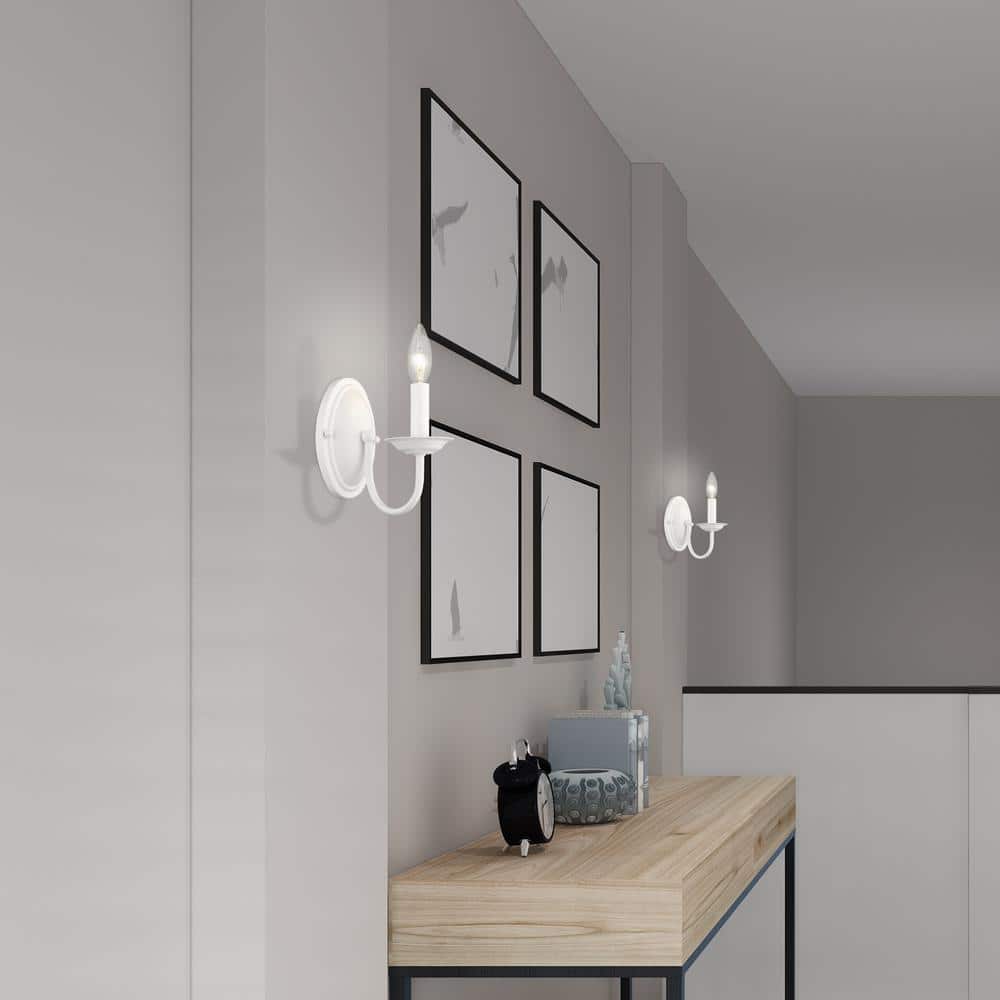 Elegant Williamsburg White Jelly Jar Dimmable Wall Sconce