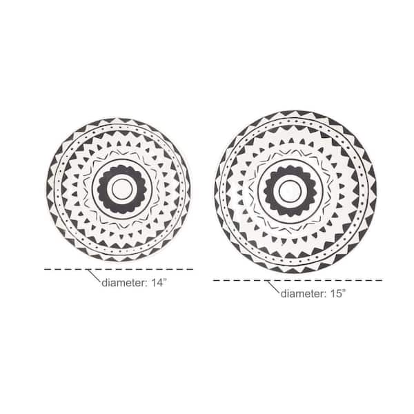 Eclectic Ceramic Black Wall Decor (Set of 2)