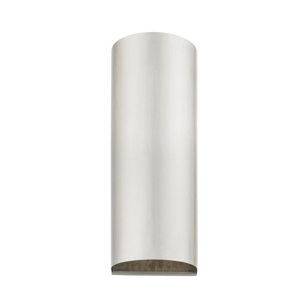 Bond Brushed Nickel Half Cylinder Outdoor Wall Sconce