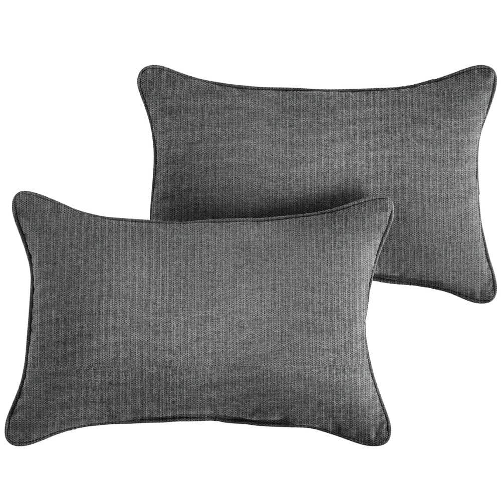 Sunbrella Revive Charcoal Rectangle Outdoor Lumbar Pillow (2-Pack) price history on PriceWatchPro