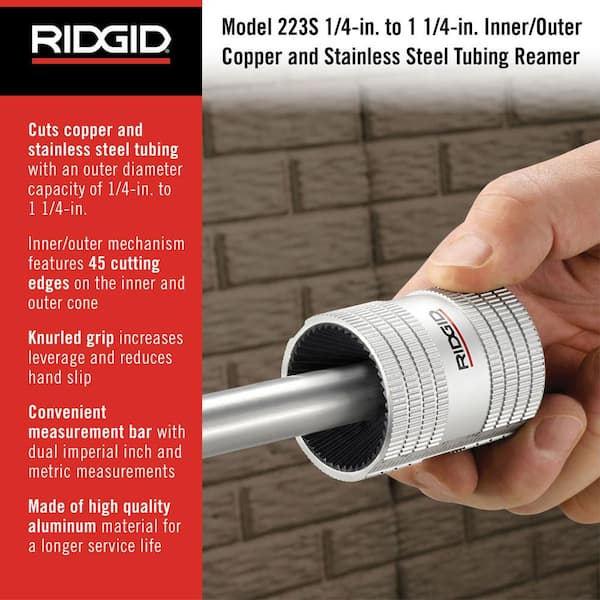 RIDGID 223S 1/4 in.-1-1/4 in. Inner/Outer Copper and Stainless