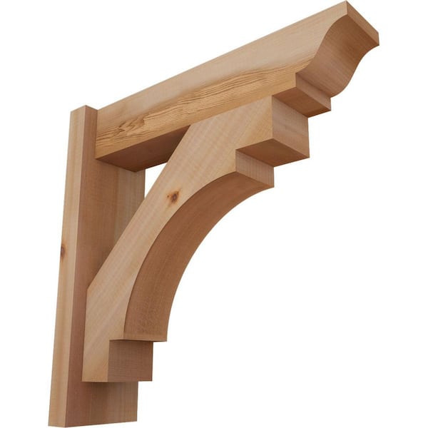 Ekena Millwork 6 in. x 20 in. x 20 in. Western Red Cedar Merced Traditional Smooth Outlooker