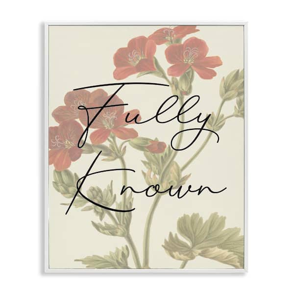 Stupell Industries Fully Known on Floral by Daphne Polselli White Framed Nature Giclee Art Print 30 in. x 24 in.