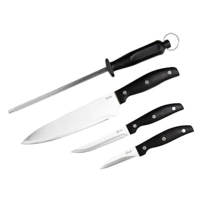 BALANCING 9-Pieces 4116 Stainless Steel Knife Set with SS Handle with  Acacia Knife Block DCN66032 - The Home Depot