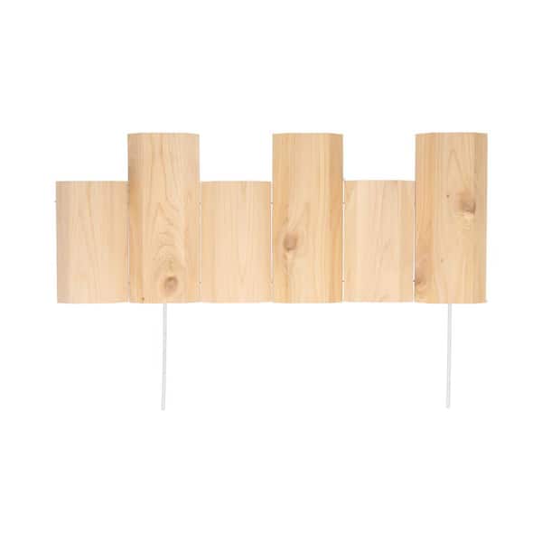 18 in. W x 7 in. H x 1 in. D Cedar Wood Landscape Edging (12-Pack)