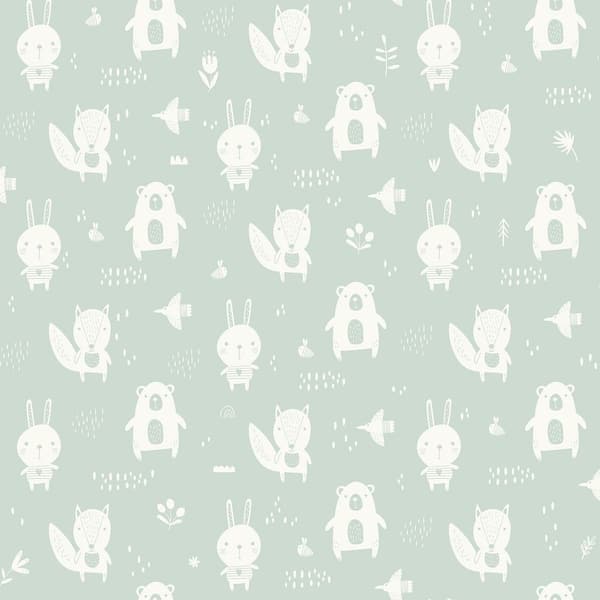 Chesapeake Green Bitsy Woodland Matte Non-Pasted Wallpaper Sample