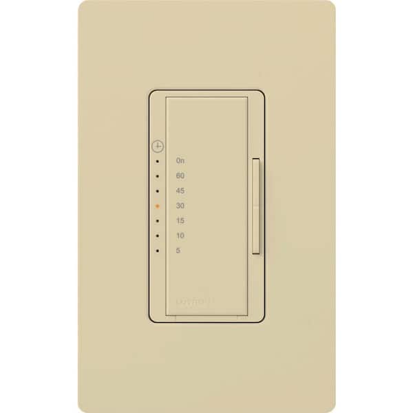 Maestro Countdown Timer Switch for Fans and Lights, 3A Fan/150W LED, Single-Pole/Multi-Location, Ivory (MA-T51MN-IV)