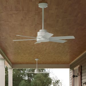 Kennicott 44 in. Indoor/Outdoor Fresh Ceiling Fan in White with Wall Switch For Patios or Bedrooms