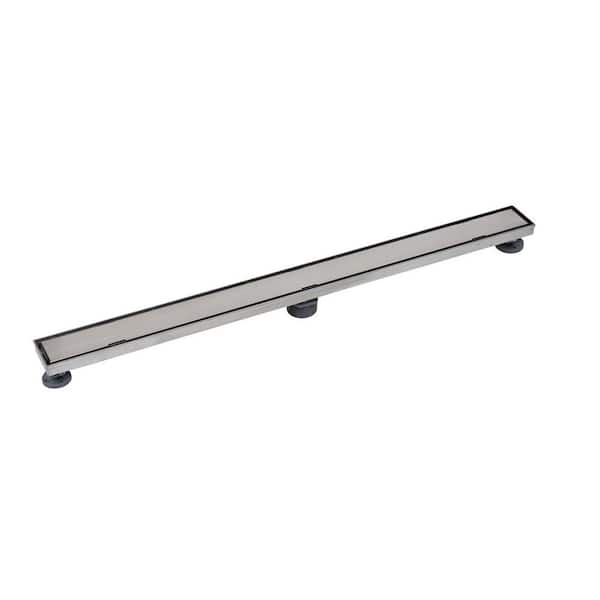OATEY Designline 40 in. Stainless Steel Linear Shower Drain with Tile-In Pattern Drain Cover
